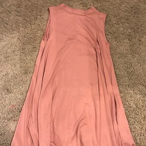 Soft pink tank top dress